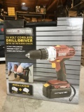Chicago Electric Power Tools 18 Volt Cordless Drill/Driver With 1/2in Drive Keyless Chuck