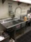 Stainless 2 compartment sink with sprayer