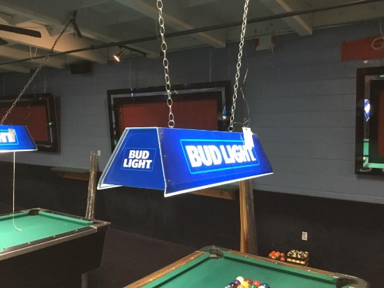 pool table overhead lights