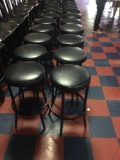 Black round bar stools