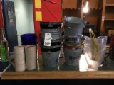 Lot of Assorted Metal/Plastic Drink Buckets, Coasters Etc.