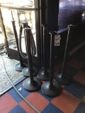 Lot of of (5) Line Barrier Poles