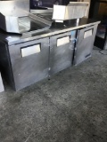 True Stainless steel 3 door refrigerator