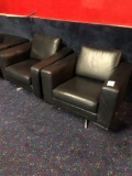 Black Faux Leather Chairs