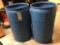(2) 55-Gallon Plastic Utility Barrels