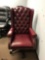 Executive Red-Leather Rolling Office chair