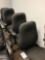 Lot of (4) Fabric Rolling Office Chairs