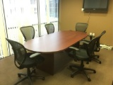 8ft. Conference Table w/(6) Rolling Office chairs