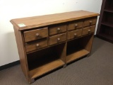 Wooden 8-Drawer Credenza/Cabinet