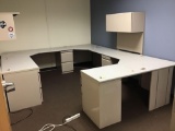 Large Office Desk w/Filing Cabinets