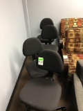 Lot of (4) Armless Rolling Utility Chairs