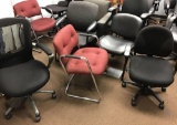 Lot of (8) Assorted Rolling and Stationary Chairs
