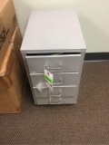 Small Metal 4-Drawer Rolling Utility Cabinet w/Contents