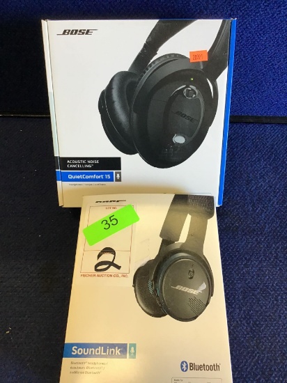 (2) Assorted Bose Noise Cancelling Headphones