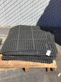 (9) 3ft X 3ft NoTrax Rubber Anti-Fatigue No Slip Drainage Mats