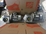 (2) Worm Gear Reducers With Small Electric Motors