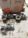 (3) Worm Gear Reducers With Small Electric Motors