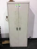 (2) Large Vertical Metal Storage Cabinets