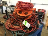 Lot of Assorted Size/Type Extension Cords, Plugs, Accessories Etc.
