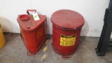 Lot of (2) Oily Waste Containers