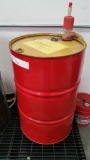 1/3 full drum of Shell Rotella T3 NG 15W-40 oil with transfer pump