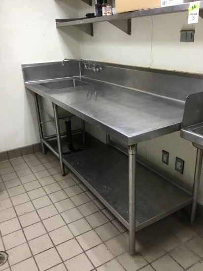 Stainless Steel Prep Table with Built in Sink