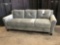 Lifestyle Solutions Harvard Microfiber Sofa with Rolled Arms in Dark Grey