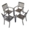 Lot of (4) Patio Festival Metal Outdoor Dining Chairs