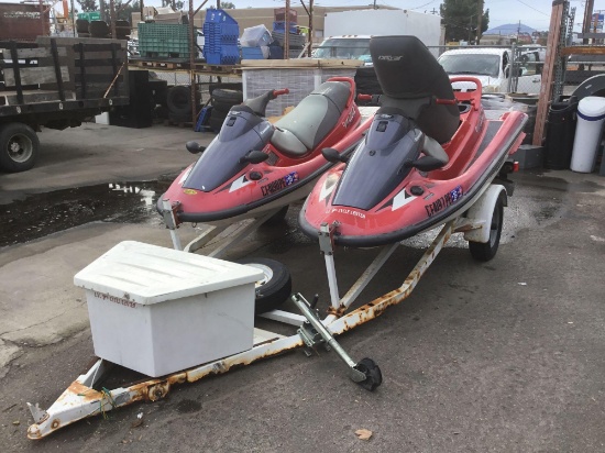 (2) 1997 Kawasaki STX 1100 Jet Skis With Trailer***NOT CURRENTLY RUNNING***