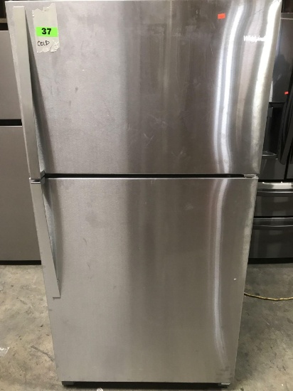 Whirlpool - 20.5 Cu. Ft. Top-Freezer Refrigerator - Monochromatic Stainless Steel