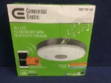 Commercial Electric 15in. LED Flushmount With Bluetooth Sepaker