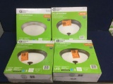 (4) Commercial Electric 11in. LED Flushmounts