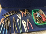 Lot of Assorted Wire Cutters and Pliers