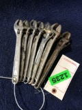 Lot of (7) 8in. Adjustable End Wrenches