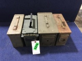 (4) Military Ammo Boxes