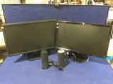 Lot of (2) Assorted Dell Monitors and Speakers