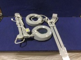 Lot of (2) Luxo Magnifier Clamp Lights