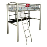Zoomie Kids Korte Twin Four Poster Bed with Shelves