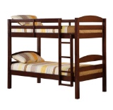 Walker Edison Furniture Company Carolina Twin Over Twin Wood Bunk Bed