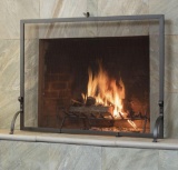 UniFlame Olde World Iron Single-Panel Fireplace Screen