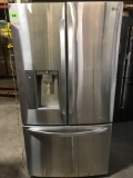 LG - 24.0 Cu. Ft. Counter-Depth French Door Refrigerator with Thru-the-Door Ice and Water -