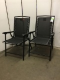 (2) Caravan Sports Black Folding Chairs