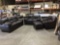 4-Piece Brown Leather Sofa, Loveseat, Chair and Ottoman Set