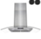 AKDY 36 in. Convertible Wall Mount Range Hood in Stainless Steel with Tempered Glass, Touch Control