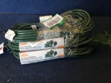 (3) HDX 25 ft. 16/3 Indoor/Outdoor Multi Outlet Landscape Extension Cord, Green