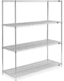 (1) Un-Assembled METRO Chrome Wire Shelving Unit