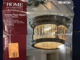 Home Decorators Collection Lamont 2-Light Outdoor Flush Mount