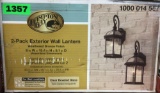 Hampton Bay Twin Pack 1-Light Outdoor Wall Lantern Sconce