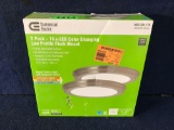 Commercial Electric 13 in. Brushed Nickel Color Changing LED Ceiling Flush Mount (2-Pack)