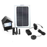 Sunnydaze Decor 56 in. Lift 132 GPH Solar Pump and Solar Panel Kit with Battery Pack and LED Light